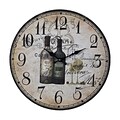 Sterling Industries 582118-0329 French Wine Bottles Wall Clock, Beige Face