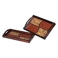 Sterling Industries 582118-0049 Quartered Trays, Set of 2, Tan