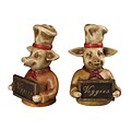Sterling Industries 58293-19326-S29 Set of 2 Chef Pig Decorative Bookends; Multi