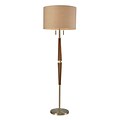 Dimond Lighting Jorgenson 582D24399 67 Incandescent Floor Lamp; Wood/Polished Nickel
