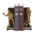 Sterling Industries 58293-95089 Set of 2 Vintage Touchdown Decorative Bookends; Gold