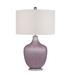 TDimond Lighting Harlow 582D25319 28" Incandescent Table Lamp; Lilac Luster with Polished Nickel