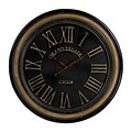 Sterling Industries 582130-0069 Grand Theatre Distressed Hand Painted Large Wall Clock, Black Face