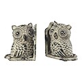 Sterling Industries 582129-10539 Set of 2 Owl Decorative Bookends, Grappa Gray