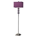 Dimond Lighting Alva 582D22319 66 Incandescent Floor Lamp; Purple/Black Nickel