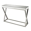 Sterling Industries 582114-439 31 Rectangle Console Table, Clear/Chrome