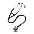 3M™ Littmann® Stainless Steel & Plastic Cardiology III Stethoscope, 27, Black with Brass (12-312-480)