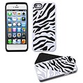Insten® Fusion Protector Cover F/iPhone 5/5S; Natural Ivory White Zebra Skin/Black