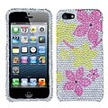 Insten® Diamante Phone Protector Cover F/iPhone 5/5S; Hibiscus Flower Romance