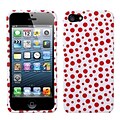 Insten® Phone Protector Cover F/iPhone 5/5S; Red Mixed Polka Dots