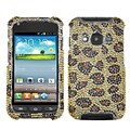 Insten® Skin Diamante Protector Case For Samsung i547 (Galaxy Rugby Pro); Leopard/Camel