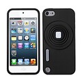 Insten® Camera Style Stand Pastel Skin Cover With Lanyard For iPod Touch 5th Gen; Black