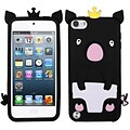 Insten® Cover For iPod Touch 5th Gen; Black Cute Pig