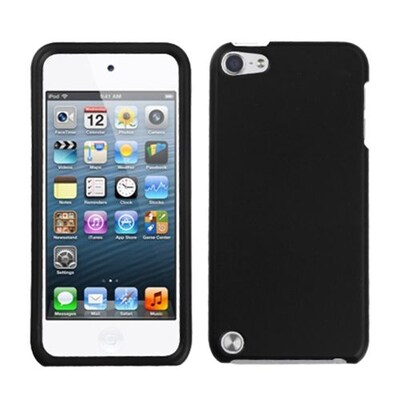 Insten® Rubberized Protector Cover For iPod Touch 5th Gen; Black