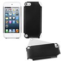 Insten® Fusion Hybrid Cover For iPod Touch 5th Gen; Black/White