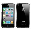 Insten® Chrome Coating Metal Surround Shield Protector Cover F/iPhone 4/4S; Gray Nitro