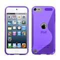 Insten® S-Shape Candy Skin Cover For iPod Touch 5th Gen; Purple