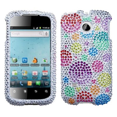 Insten® Diamante Phone Protector Case For Huawei M865 Ascend II; Rainbow Bigger Bubbles