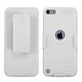 Insten® Rubberized Hybrid Holster For iPod Touch 5th Gen; Solid Ivory White
