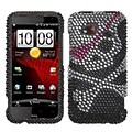 Insten® Diamante Protector Cover For HTC ADR6410 Incredible 4G LTE; Skull