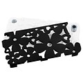 Insten® Flower Shape Fishbone Protector Cover For iPod Touch 5th Gen; Black/Solid White