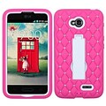 Insten® Symbiosis Stand Protector Cover For LG VS450PP/MS323; White/Hot-Pink