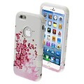 Insten® TUFF Hybrid Phone Protector Cover F/4.7 iPhone 6; Spring Flowers/Solid White