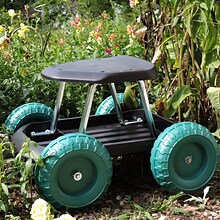 Pure Garden 13 x 19 Plastic Rolling Garden Work Scooter