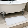 Lavish Home 24 x 60 Microfiber & Polyurethane Bath Mat; White