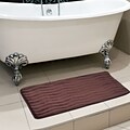 Lavish Home 24 x 60 Microfiber & Polyurethane Bath Mat; Chocolate