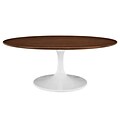 Modway Lippa EEI-1141-WAL 15.5 Oval Coffee Table, Scratch and Chip Resistant