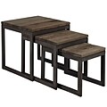 Modway Covert EEI-1216-BRNSet of 3 Square Nesting Table, Brown