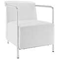 Modway Ebb EEI-1439-WHI Steel/Vinyl Lounge Chair, White