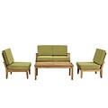 Modway Marina EEI-1477-NAT-PER-SET 5 Piece Fabric Sofa Set, Natural Peridot