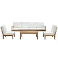 Modway Marina EEI-1481-NAT-WHI-SET 7 Piece Fabric Sofa Set, Natural White