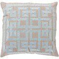 Surya LD010-2222D Gramercy 100% Linen w/ Cotton Detail; 22 x 22 Down Feathers