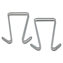 Alera® Double Sided Partition Garment Hook, Silver, Steel, 2/Pk