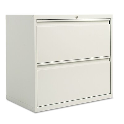 Alera® 2-Drawer Lateral File Cabinet; Light Gray, Letter and Legal (ALELF3029LG)