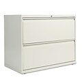 Alera® 2-Drawer Lateral File Cabinet; Light Gray, Letter/Legal (ALELF3629LG)