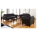 Alera® Reception Lounge 2-Cushion Sofa, Black