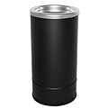 Ex-cell Round Sand Urn w/Removable Tray, 4 Gallon, Black 20H x 10 Diameter