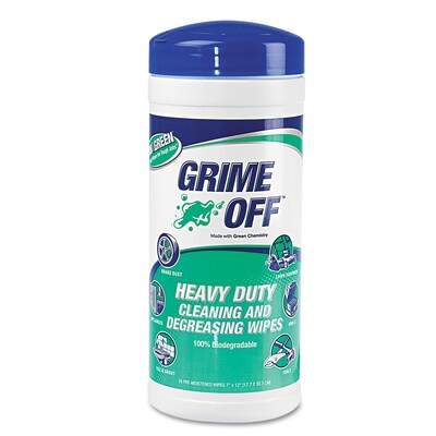 Nutek Green™ Grime Off Cleaning & Degreasing Wipes; White