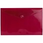 JAM Paper® Plastic Envelopes with VELCRO® Brand Closure, Letter Booklet, 9.75 x 13, Red Poly, 12/pack (235827787)