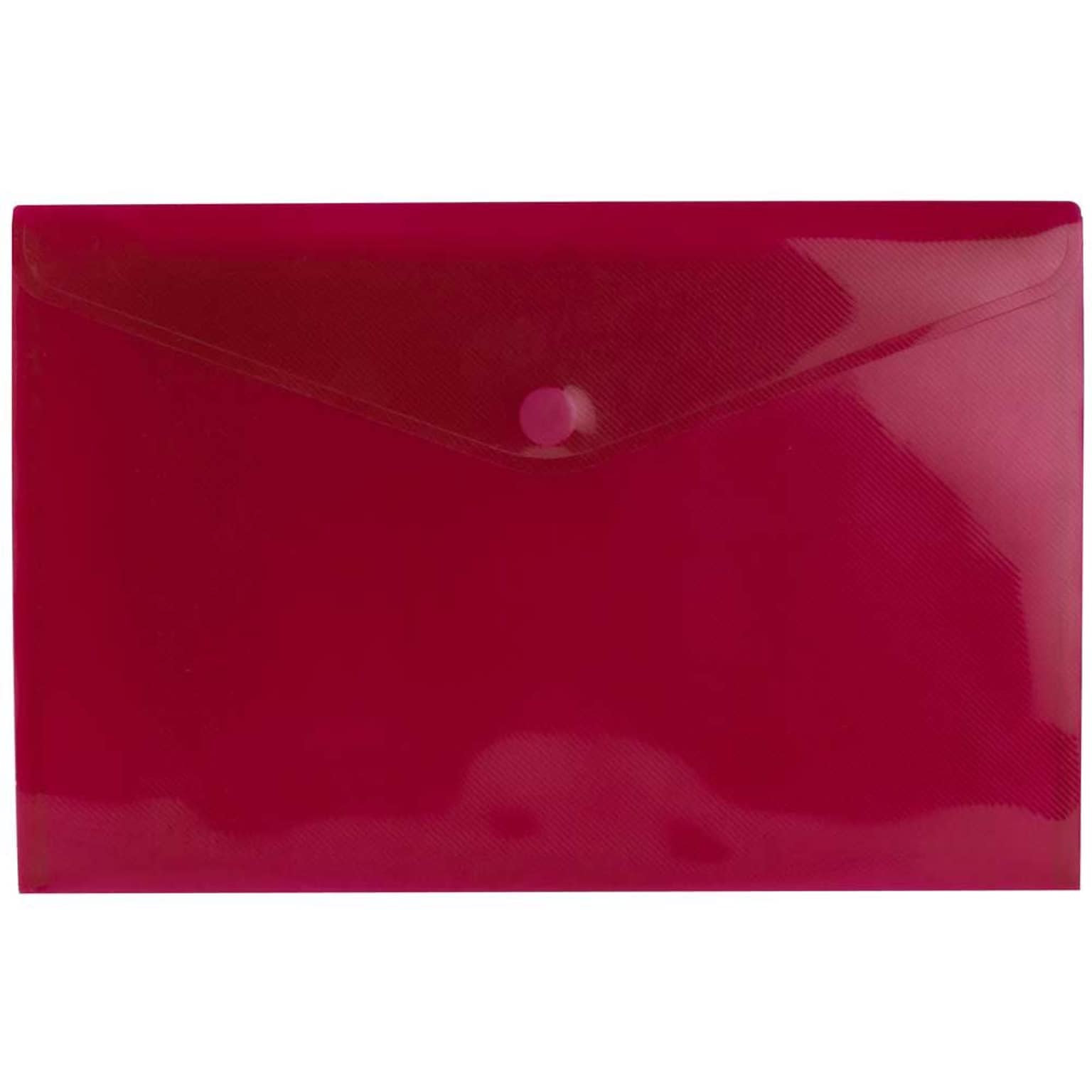 JAM Paper® Plastic Envelopes with VELCRO® Brand Closure, Letter Booklet, 9.75 x 13, Red Poly, 12/pack (235827787)