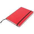 JAM Paper® Hardcover Lined Notebook with Elastic Closure, Large, 5 7/8 x 8 1/2 Journal, Red, Sold Individually (340526610)