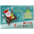 JAM Paper® Mailing Gift Box With Safety Lock, Medium, 8 3/4 x 5.5 x 12 1/4, Merry Christmas Santa Design, 6/Pack (SS43MDB)