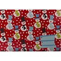 JAM Paper® Mailing Gift Box With Safety Lock, Medium, 8 3/4 x 5.5 x 12 1/4, Christmas Snowmen Design, 6/Pack (SS42MDB)