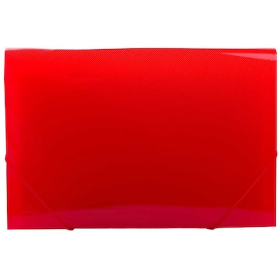 JAM Paper® 13 Pocket Expanding File, Letter Size, 9 x 13, Red, Sold Individually (21621715)