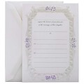 JAM Paper® Wedding Fill-In Invitations Set, Blue Rose with Metallic Border, 25/Pack (354628216)