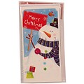 JAM Paper® Christmas Money Cards Set, Merry Christmas Blue Snowman, set of 6 (95224271)